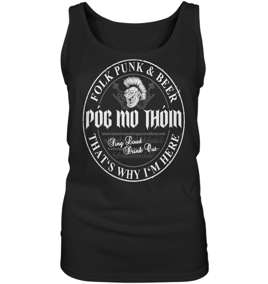 Póg Mo Thóin Streetwear "Folk Punk & Beer" - Ladies Tank-Top