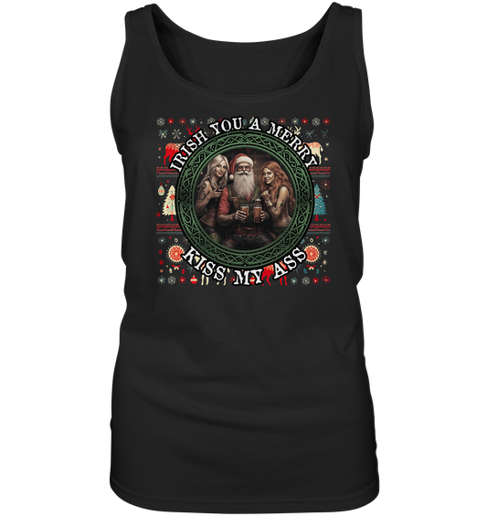 Irish You A Merry... "Santa, Girls & Beer "  - Ladies Tank-Top