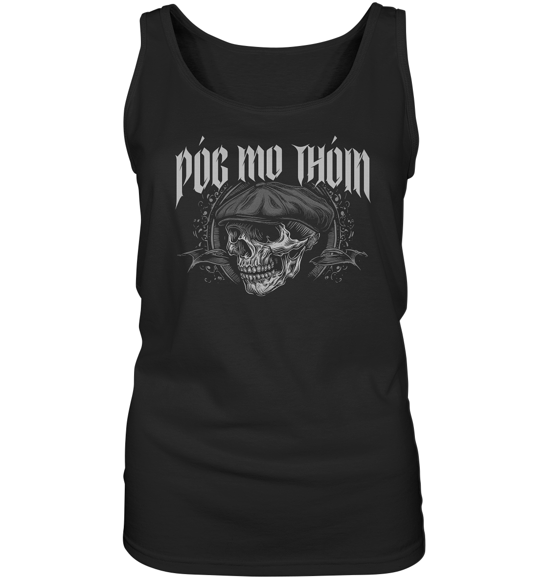 Póg Mo Thóin Streetwear "Flatcap-Skull II"  - Ladies Tank-Top