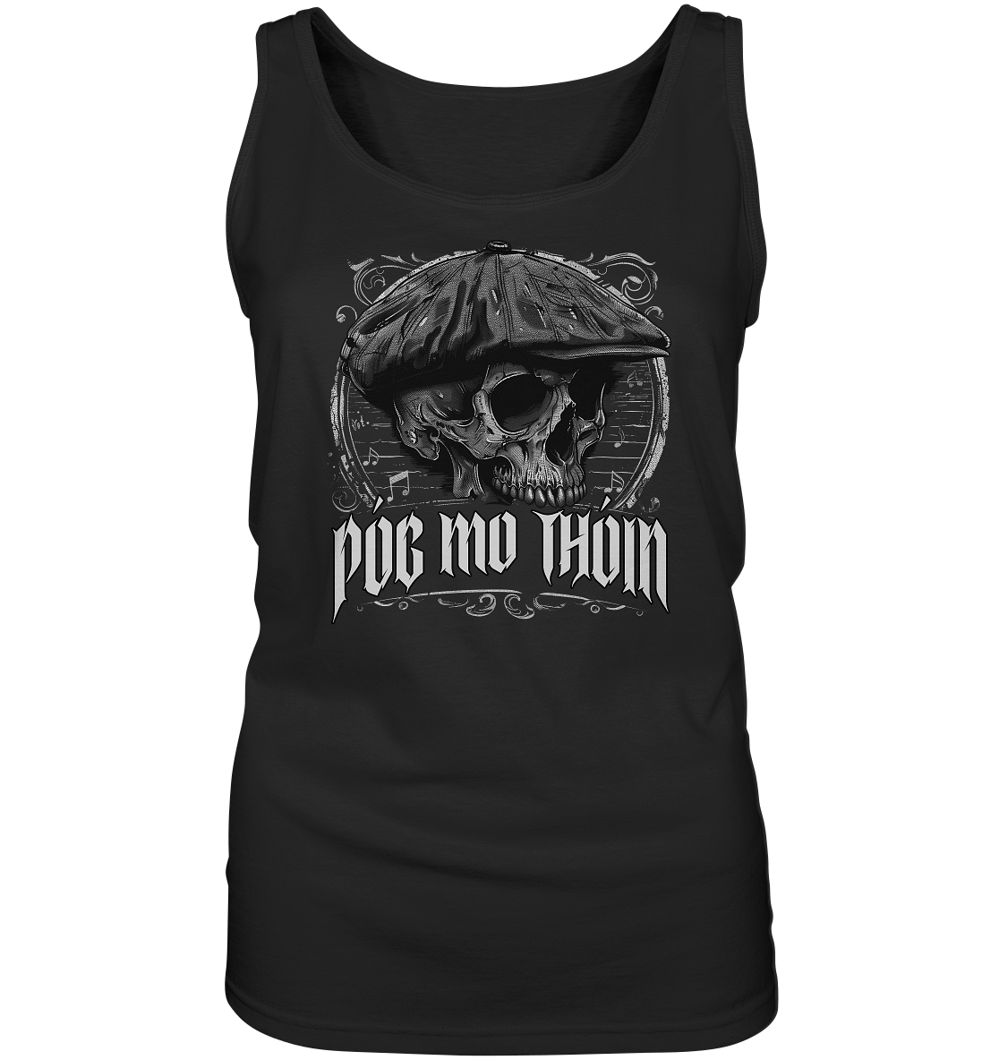 Póg Mo Thóin Streetwear "Flatcap-Skull III" - Ladies Tank-Top