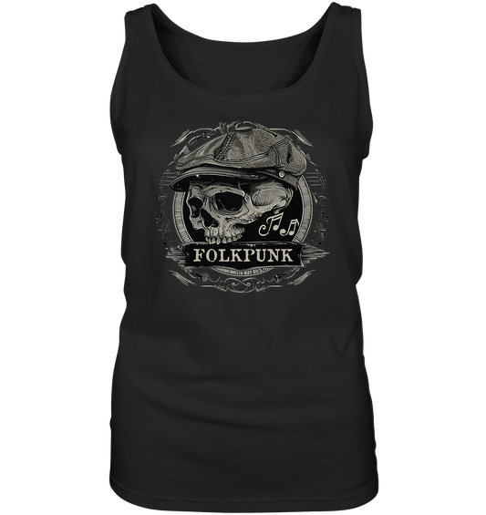 Folkpunk "Flatcap-Skull II"  - Ladies Tank-Top