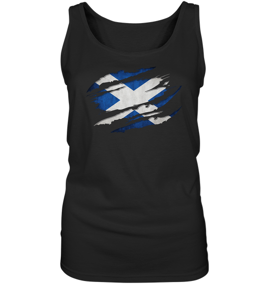 Scotland "Flag Scratch" - Ladies Tank-Top