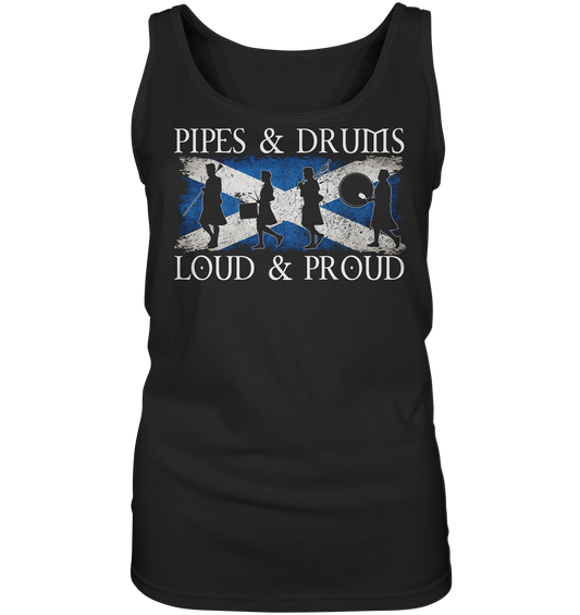 Pipes & Drums "Loud & Proud / Band" - Ladies Tank-Top