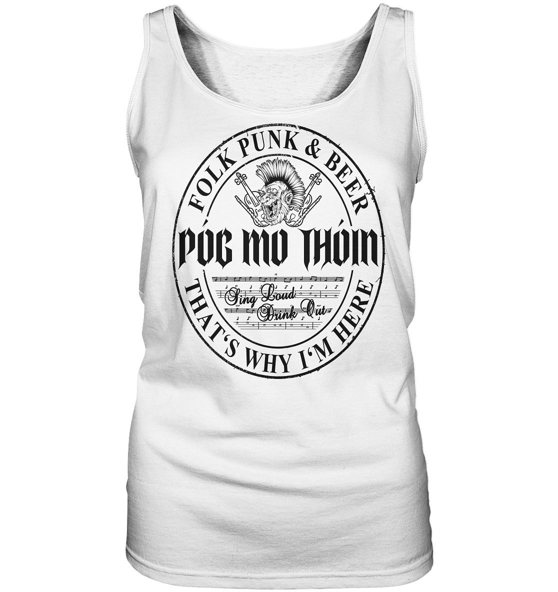 Póg Mo Thóin Streetwear "Folk Punk & Beer" - Ladies Tank-Top