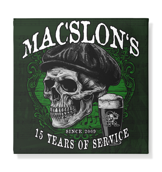 MacSlon's "15 Years Of Service" - Leinwand 30x30cm