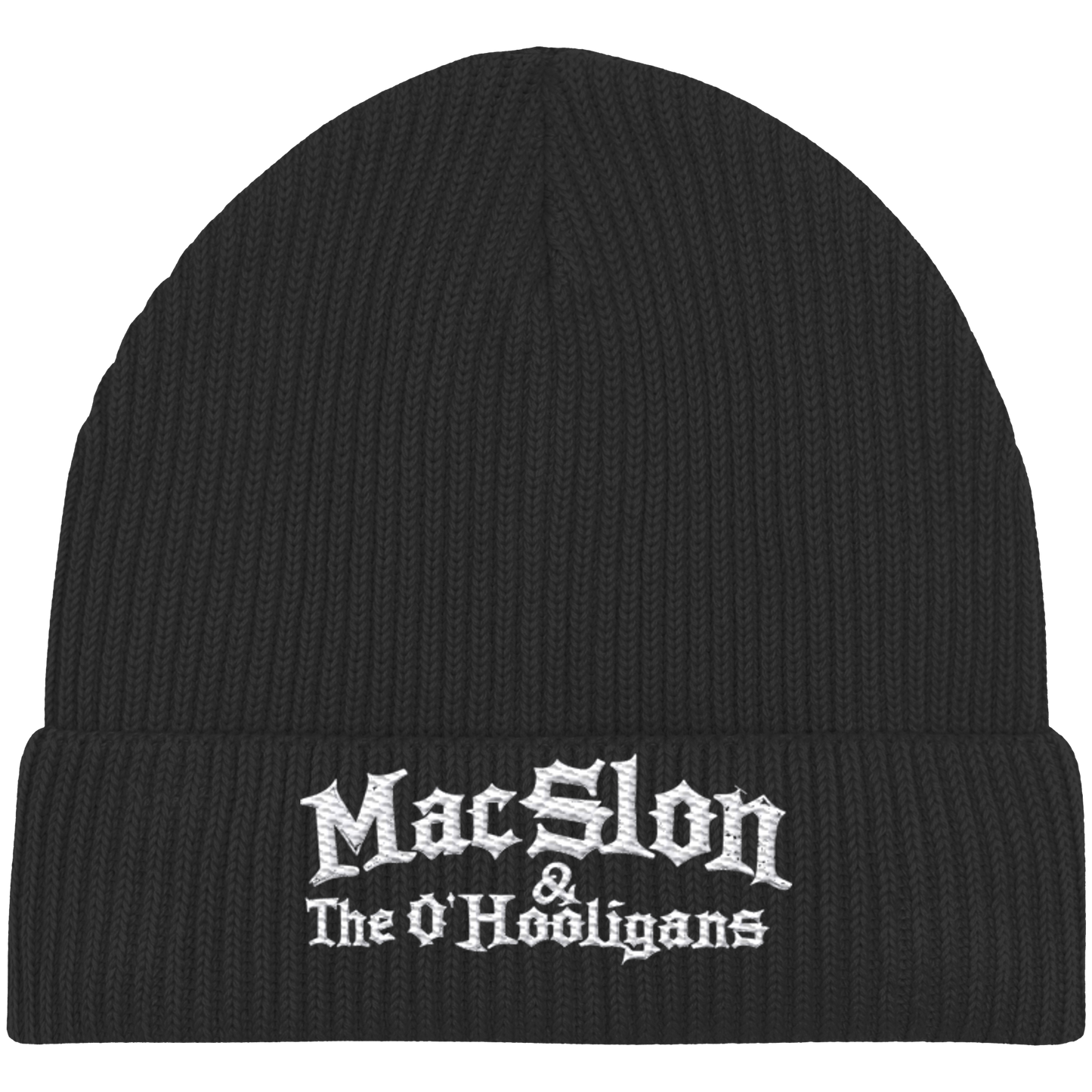 MacSlon & The O'Hooligans "Logo" *Hochwertiger Stick* - Organic Fisherman Beanie