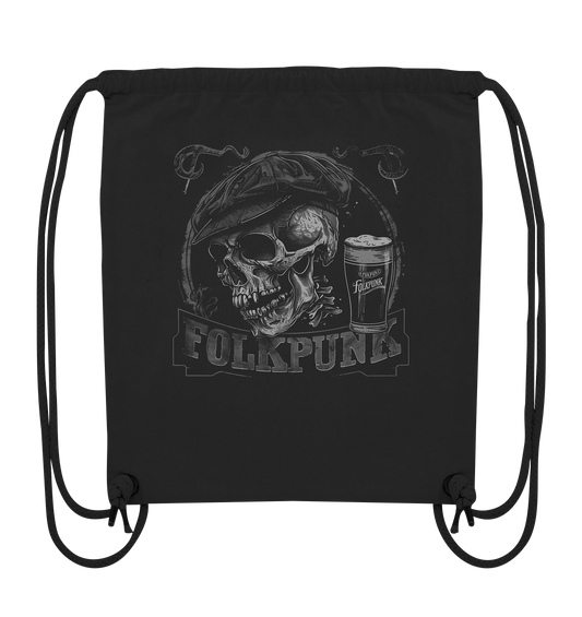 Folkpunk "Flatcap-Skull I" - Organic Gym-Bag