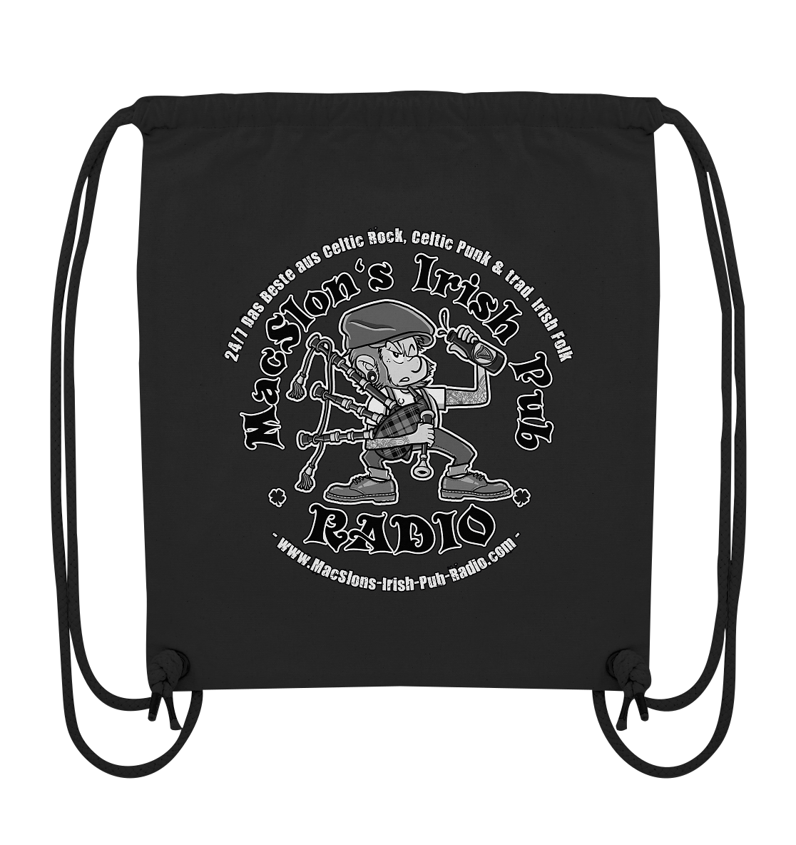 MacSlon's Radio "24/7 - Classic Logo"  - Organic Gym-Bag