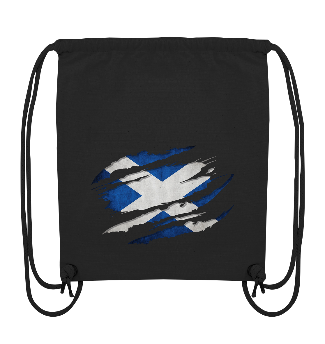 Scotland "Flag Scratch" - Organic Gym-Bag