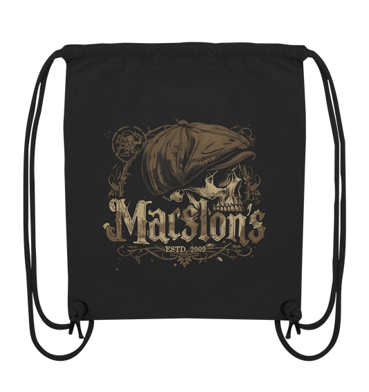 MacSlon's "Estd. 2009 / Flatcap-Skull VIII" - Organic Gym-Bag