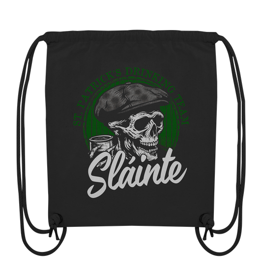 Sláinte "St. Patrick's Drinking Team / Flatcap-Skull I" - Organic Gym-Bag