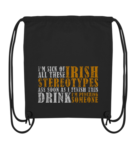 Irish Stereotypes "Punching Someone I" - Organic Gym-Bag