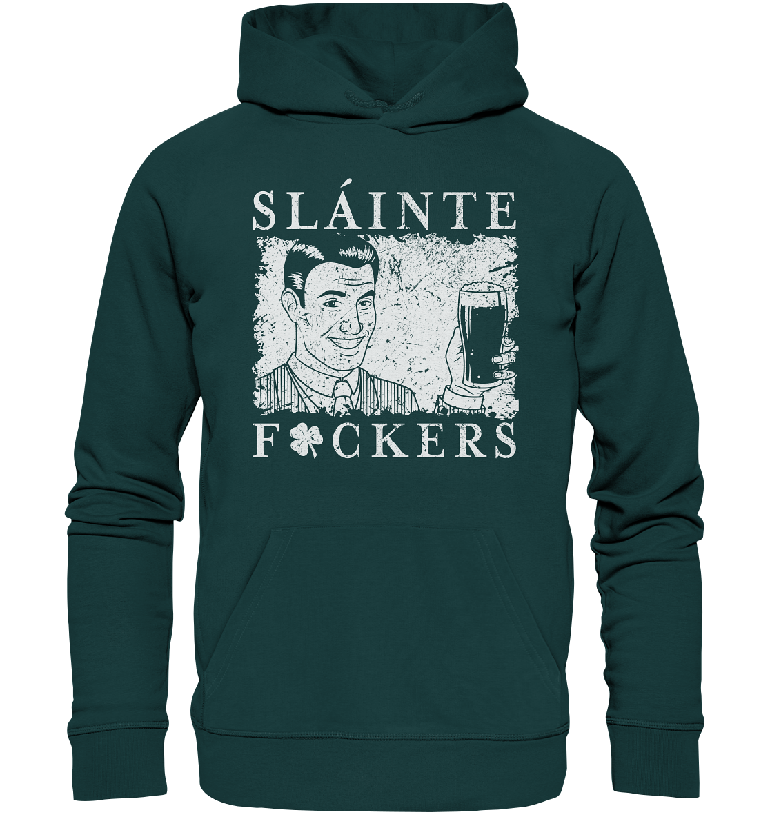 Sláinte "F*ckers" *Shamrock* - Organic Hoodie