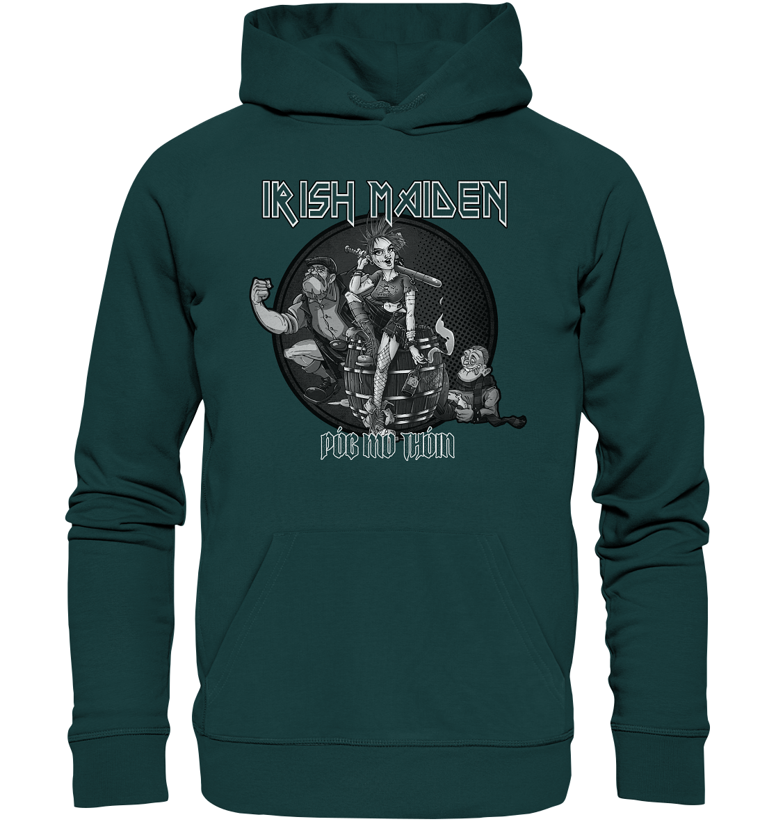 Póg Mo Thóin Streetwear "Irish Maiden" - Organic Hoodie