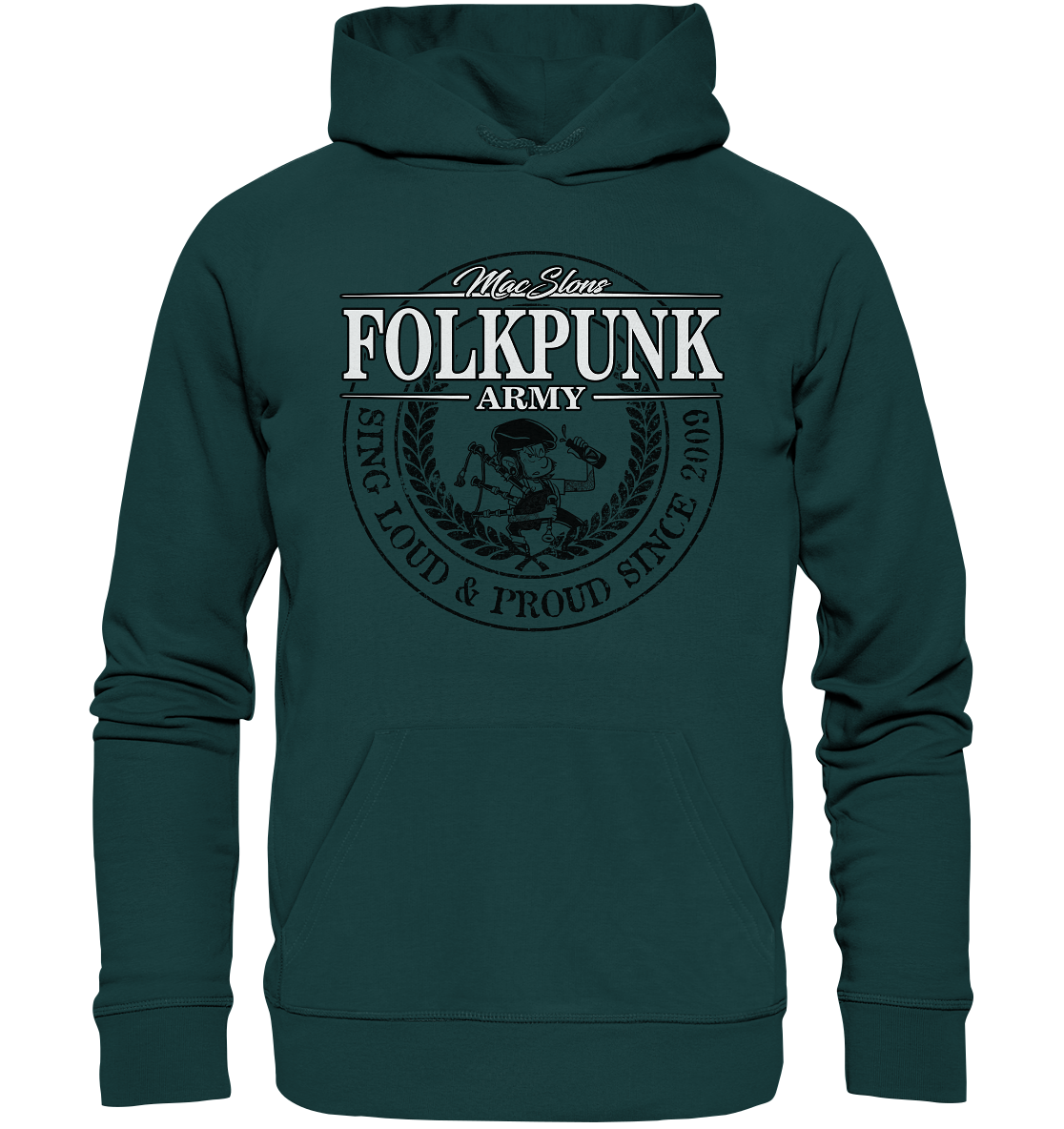 MacSlon's "Folkpunk Army" - Organic Hoodie