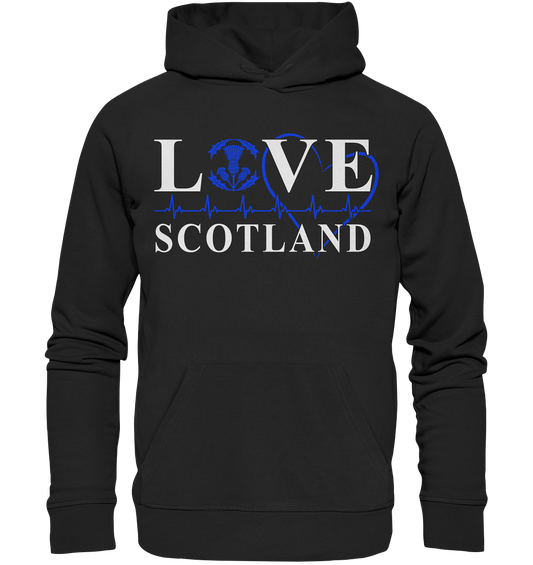 Love Scotland "Heartbeat" - Organic Hoodie