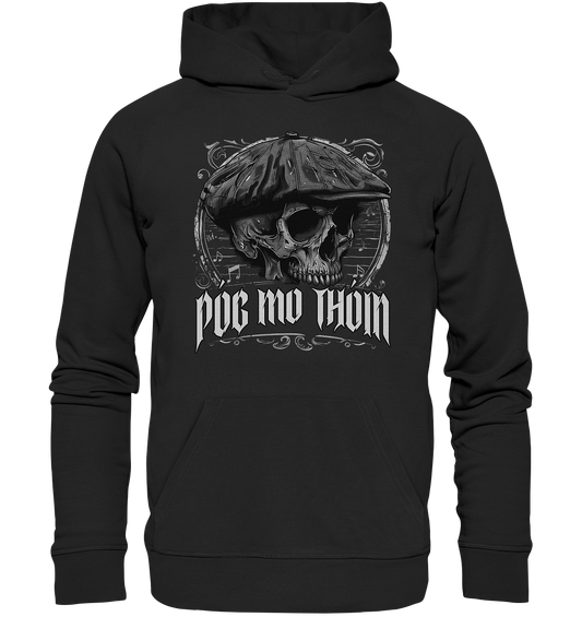 Póg Mo Thóin Streetwear "Flatcap-Skull III" - Organic Hoodie