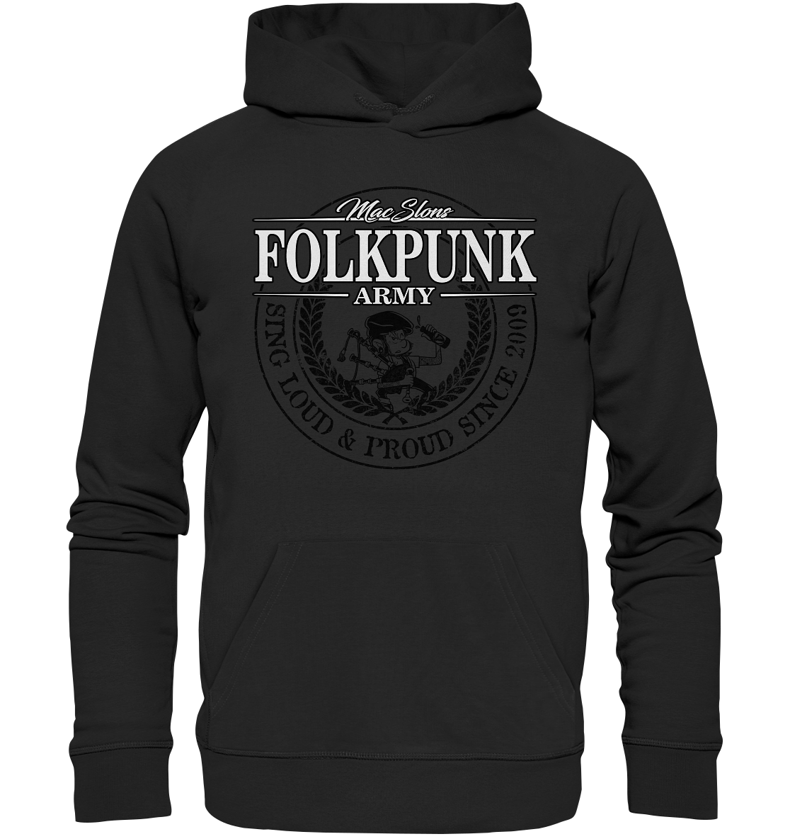 MacSlon's "Folkpunk Army" - Organic Hoodie
