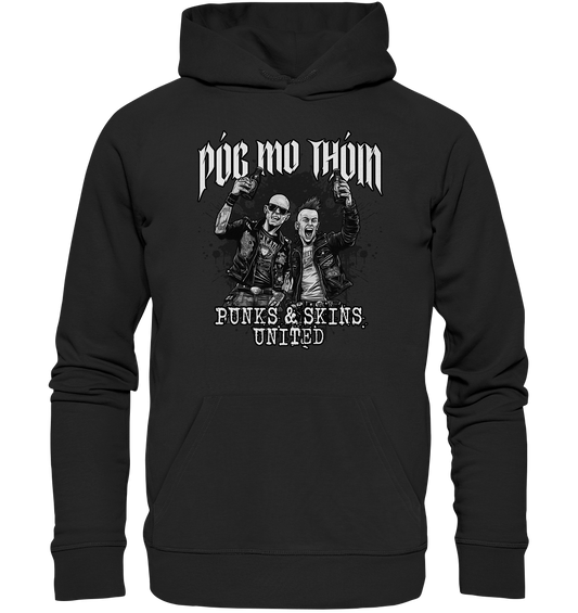 Póg Mo Thóin Streetwear "Punks & Skins United II" - Organic Hoodie