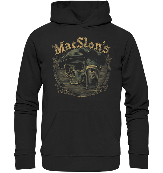 MacSlon's "Flatcap-Skull III"  - Organic Hoodie