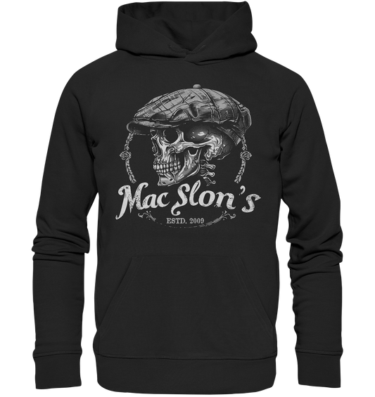 MacSlon's "Estd. 2009 / Flatcap-Skull VII" - Organic Hoodie