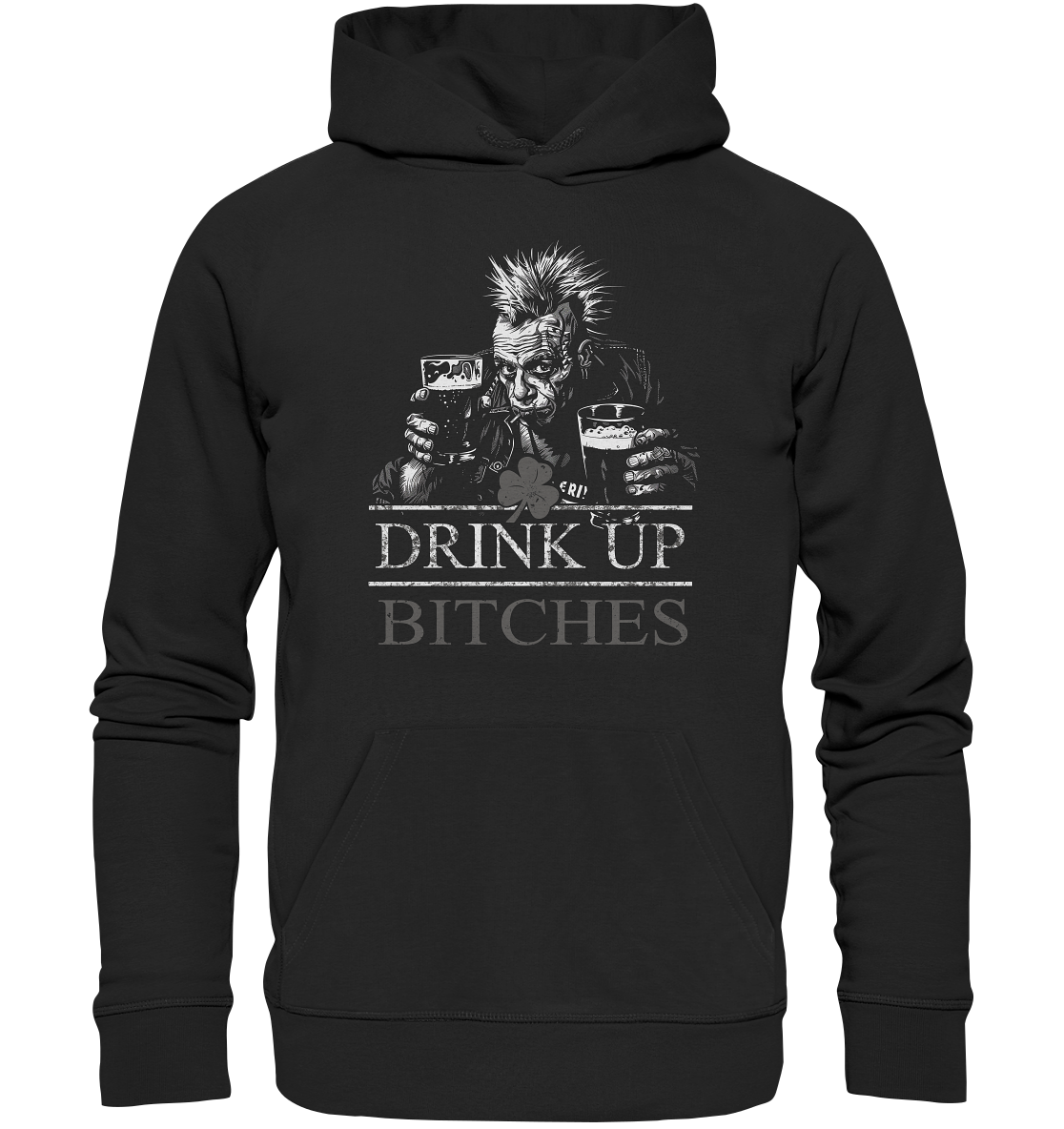 Drink Up Bitches "Punk I" - Organic Hoodie