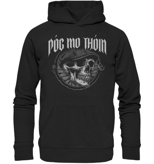 Póg Mo Thóin Streetwear "Flatcap-Skull I" - Organic Hoodie