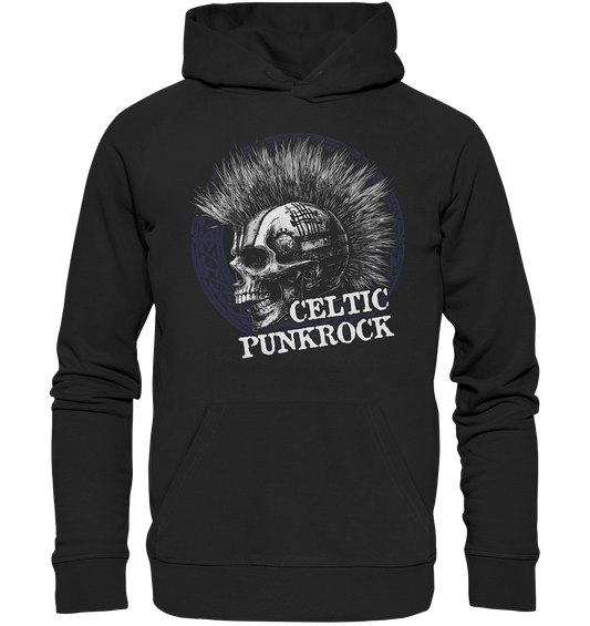 Celtic Punkrock "Mohawk / Skull I" - Organic Hoodie