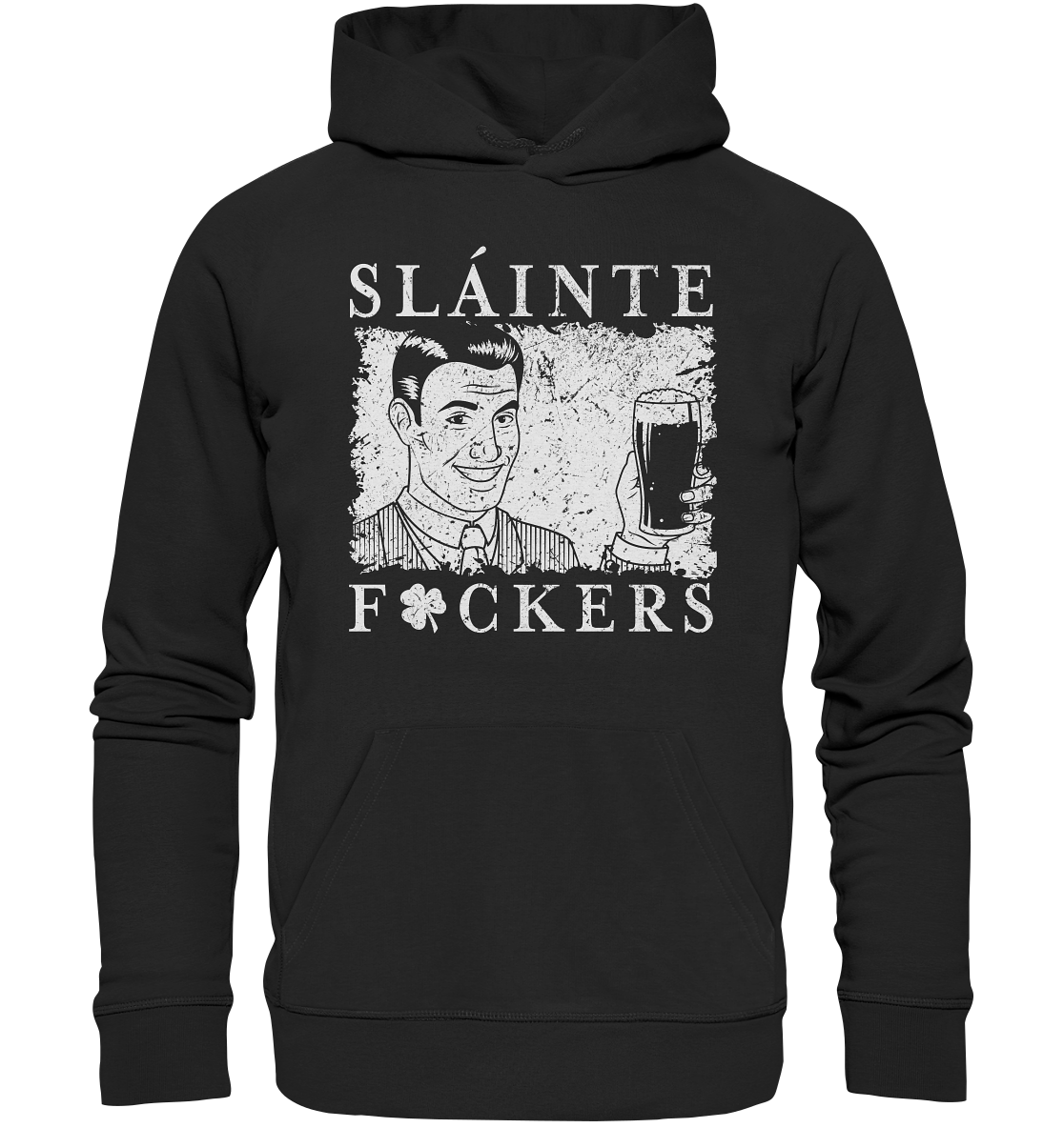 Sláinte "F*ckers" *Shamrock* - Organic Hoodie