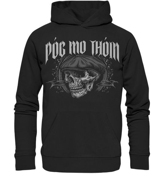 Póg Mo Thóin Streetwear "Flatcap-Skull II"  - Organic Hoodie