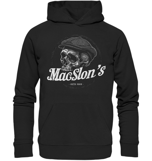 MacSlon's "Estd. 2009 / Flatcap-Skull II" - Organic Hoodie
