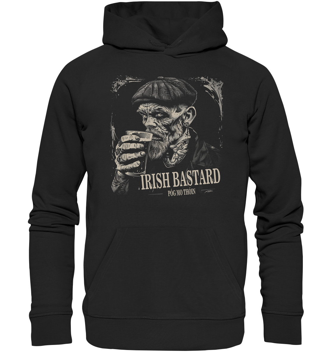 Irish Bastard "Old Irish Man IV" - Organic Hoodie