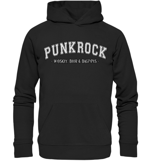 Punkrock "Whiskey, Beer & Bagpipes" - Organic Hoodie