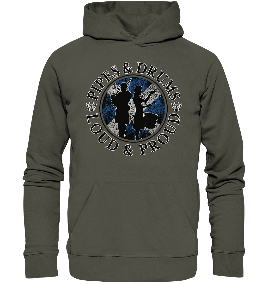 Pipes & Drums "Loud & Proud" - Organic Hoodie