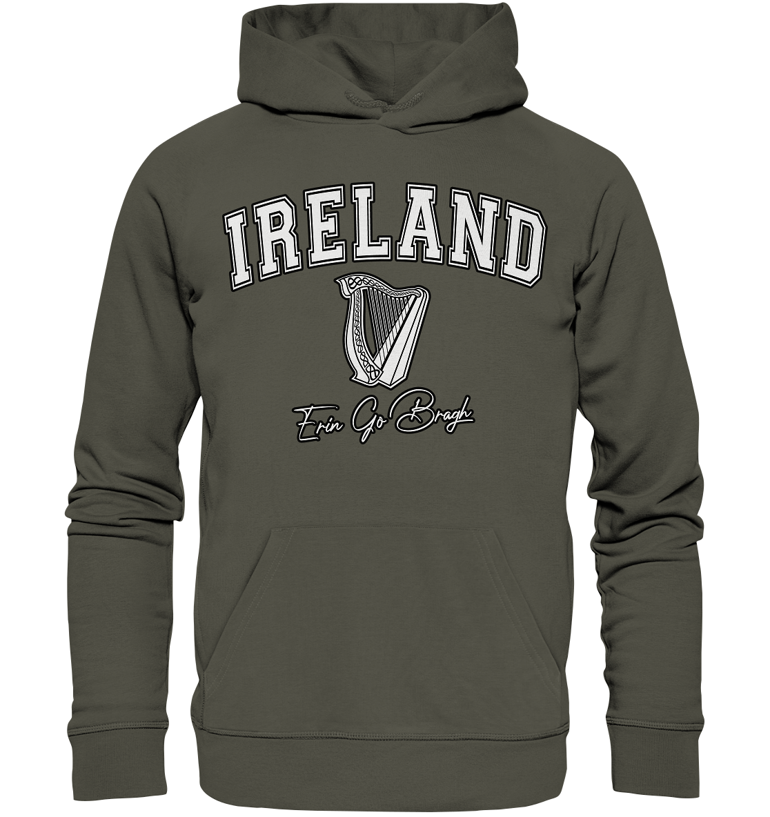 Ireland "Harp / Erin Go Bragh" - Organic Hoodie