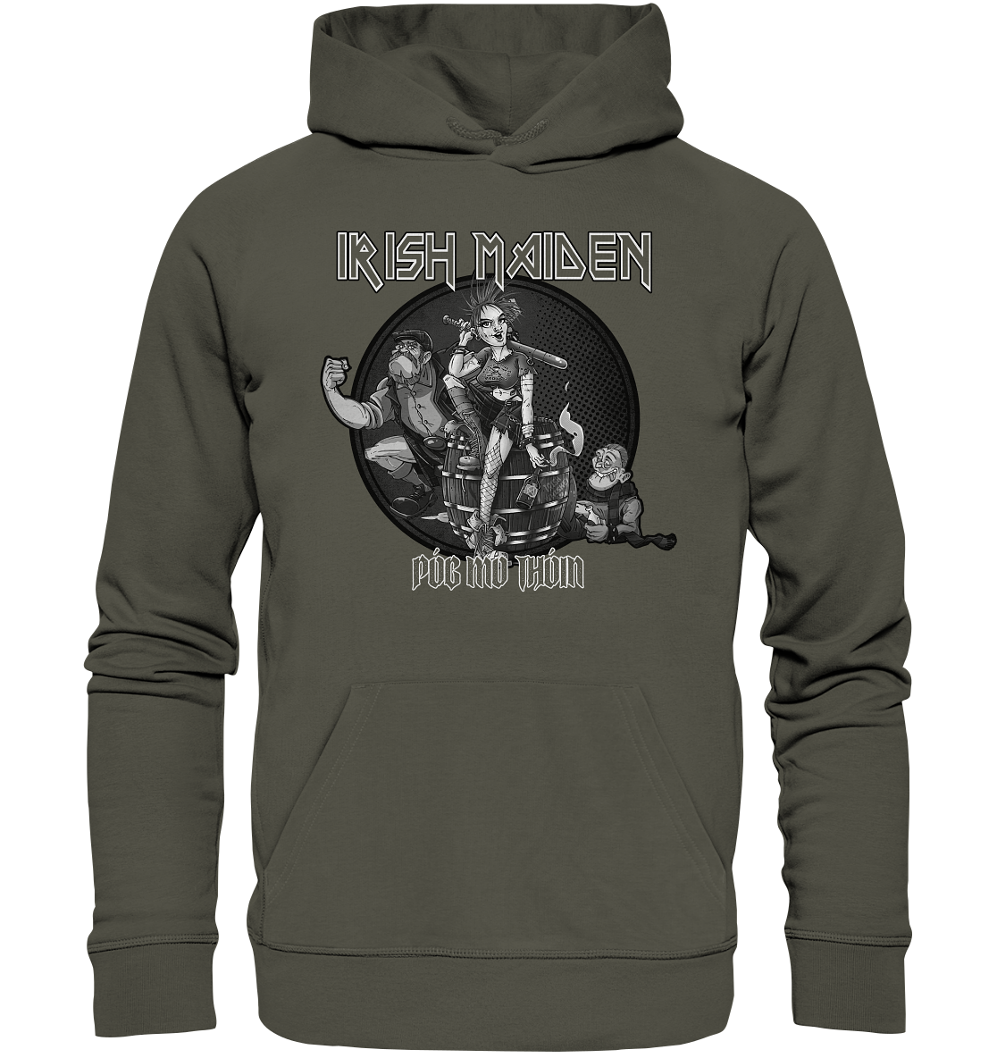 Póg Mo Thóin Streetwear "Irish Maiden" - Organic Hoodie