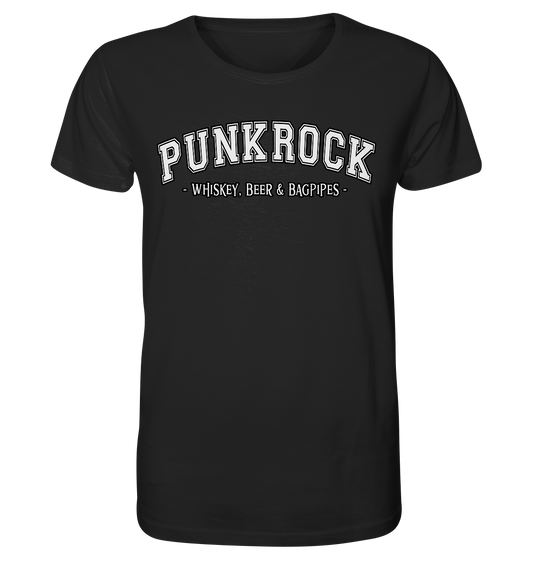 Punkrock "Whiskey, Beer & Bagpipes" - Organic Shirt