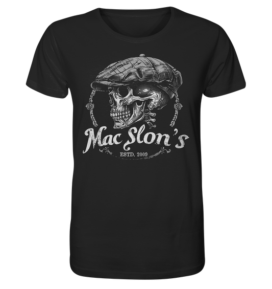MacSlon's "Estd. 2009 / Flatcap-Skull VII" - Organic Shirt