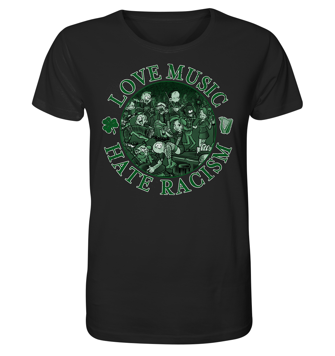 Love Music - Hate Racism "Irish Pub I"  - Organic Shirt