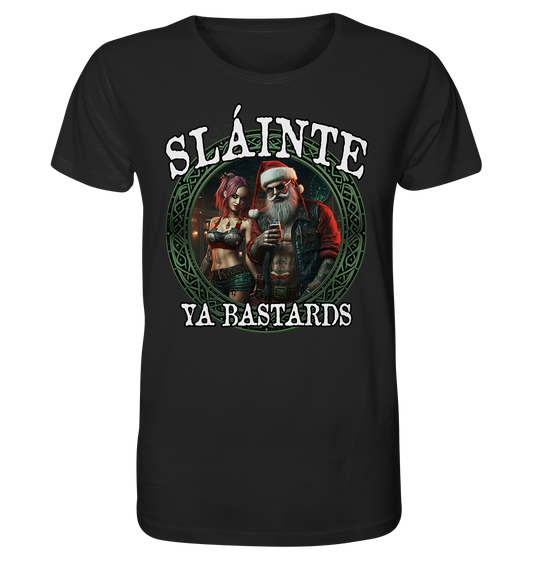 Sláinte Ya Bastards "Santa and his Elf"  - Organic Shirt