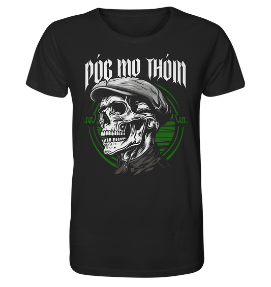 Póg Mo Thóin Streetwear "Flatcap-Skull II" - Organic Shirt