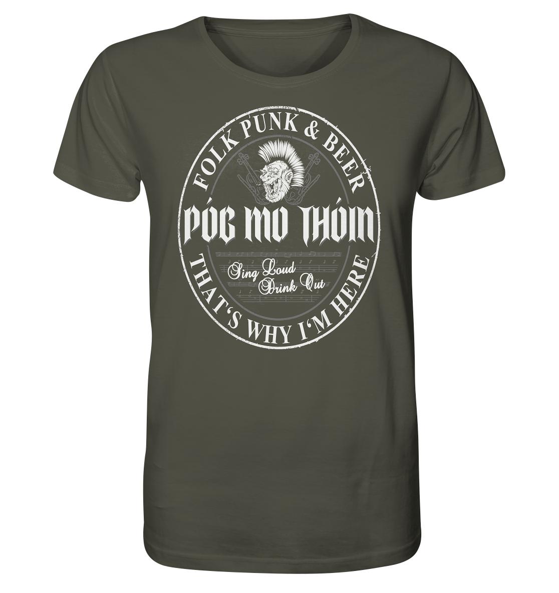 Póg Mo Thóin Streetwear "Folk Punk & Beer" - Organic Shirt
