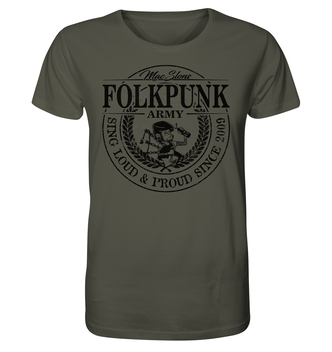 MacSlon's "Folkpunk Army" - Organic Shirt