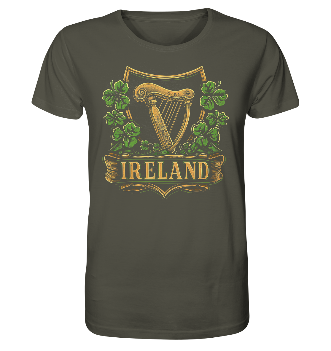 Ireland "Éire / Harp / Shamrock" - Organic Shirt