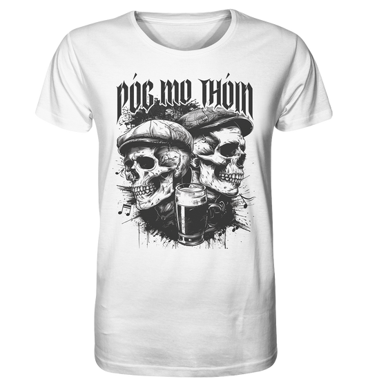 Póg Mo Thóin Streetwear "Two Skulls I" - Organic Shirt