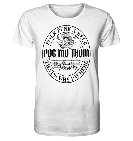 Póg Mo Thóin Streetwear "Folk Punk & Beer" - Organic Shirt