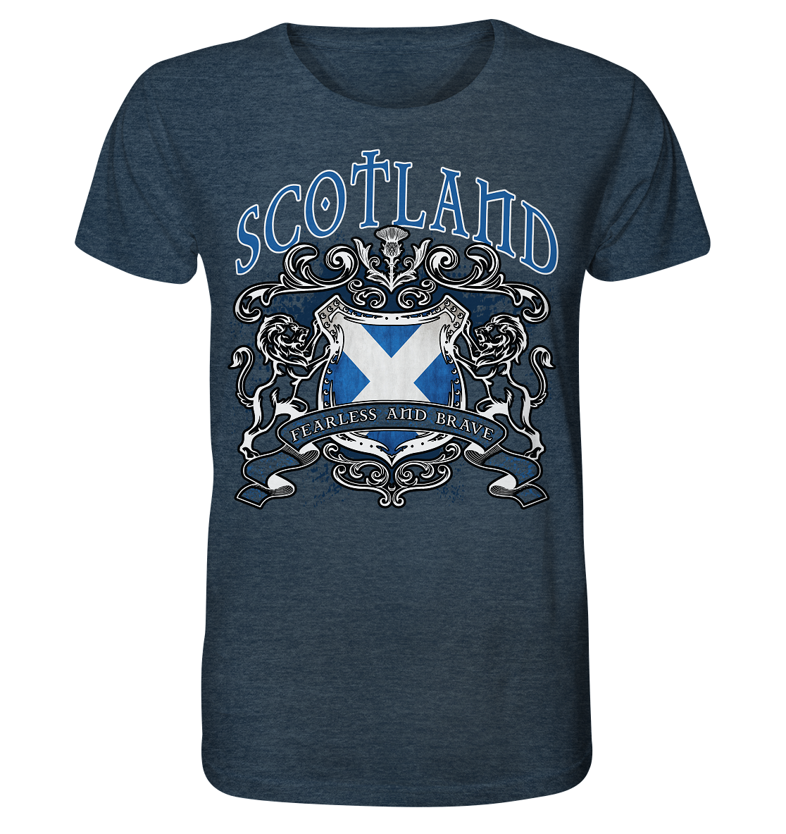 Scotland "Crest"  - Organic Shirt (meliert)