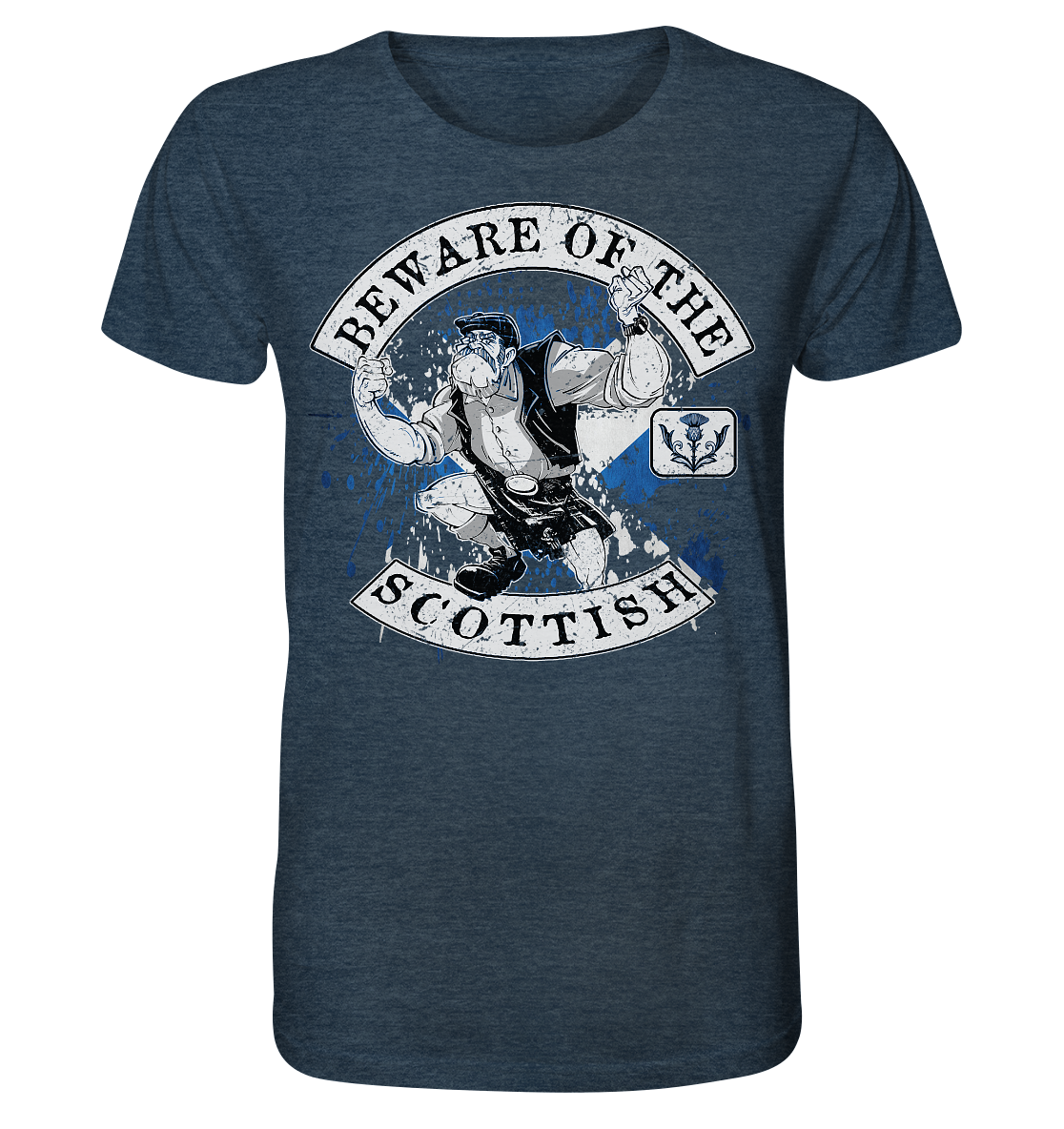Beware Of The Scottish - Organic Shirt (meliert)