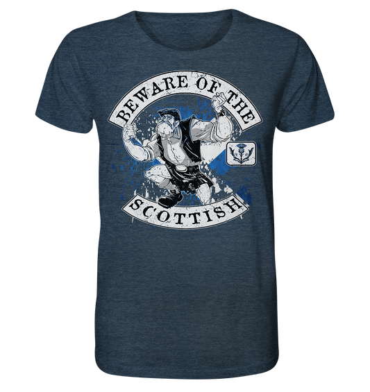 Beware Of The Scottish - Organic Shirt (meliert)