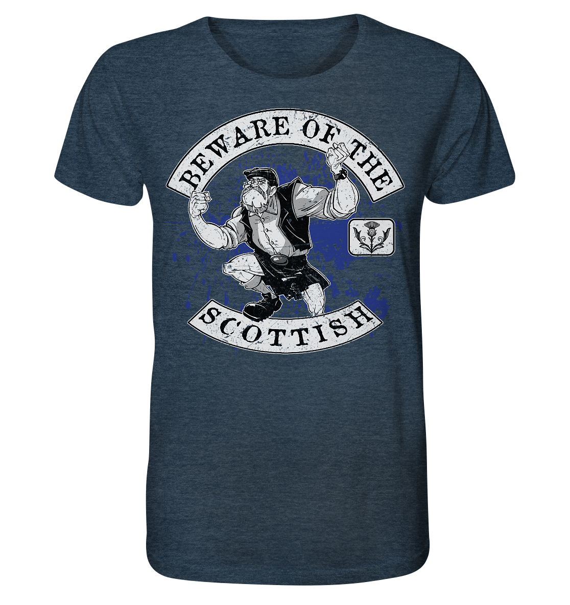 Beware Of The Scottish - Organic Shirt (meliert)